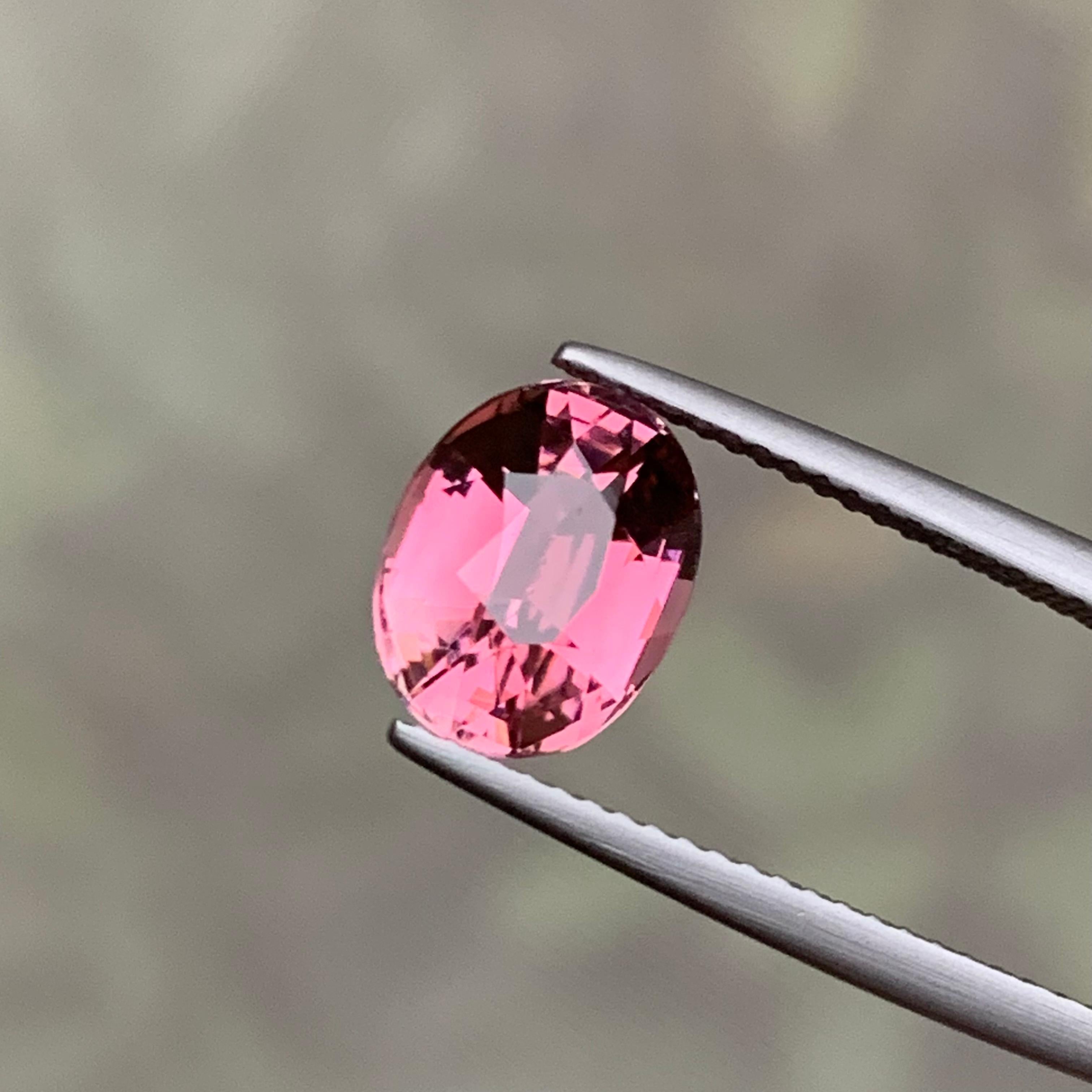 Contemporary Rare Pink Natural Afghan Tourmaline Loose Gemstone, 2.75 Ct-Cushion Cut for ring For Sale