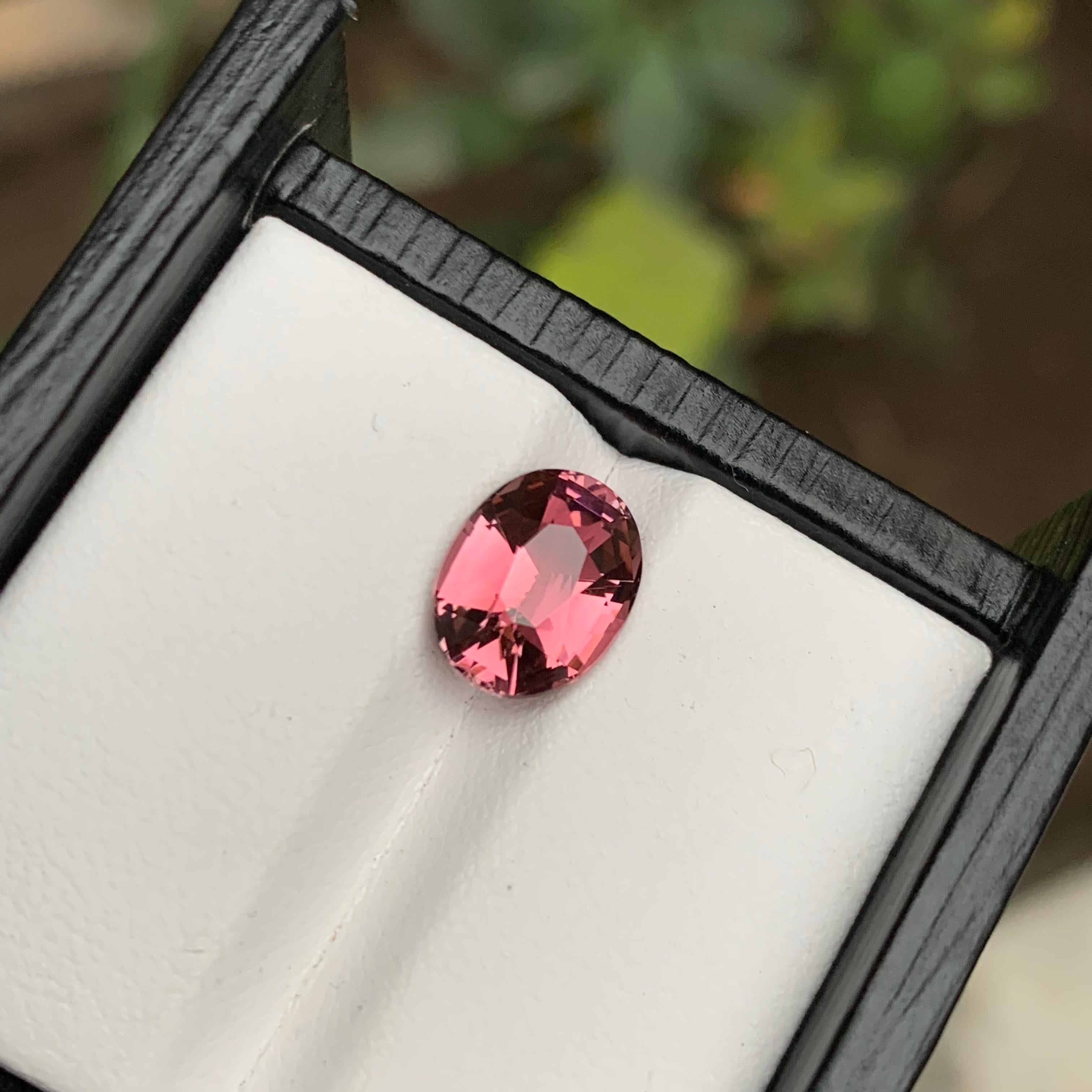 Women's or Men's Rare Pink Natural Afghan Tourmaline Loose Gemstone, 2.75 Ct-Cushion Cut for ring For Sale