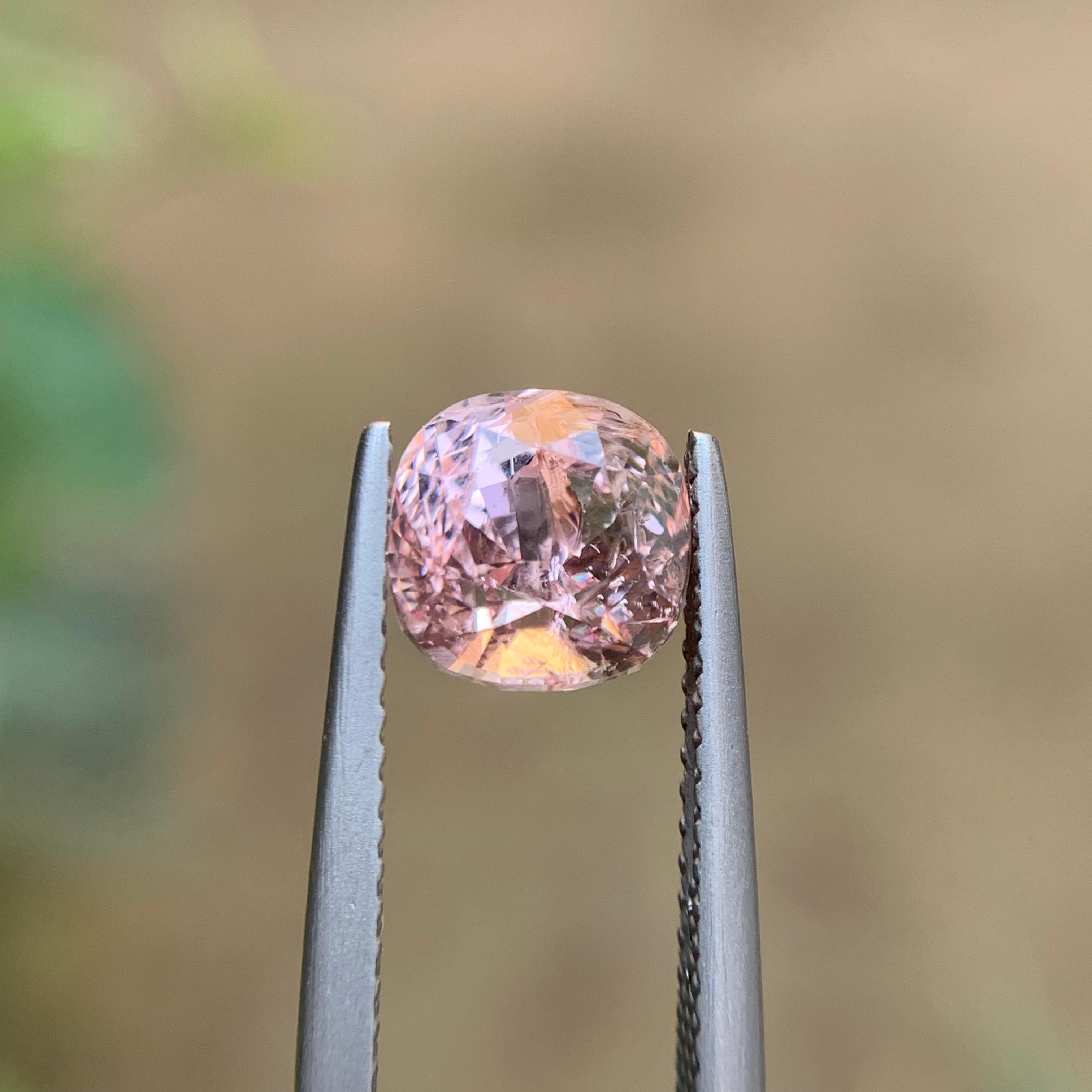 Contemporary Rare Pink Natural Imperial Topaz Ring Loose Gemstone 3.25 Ct Cushion Cut-Jewelry