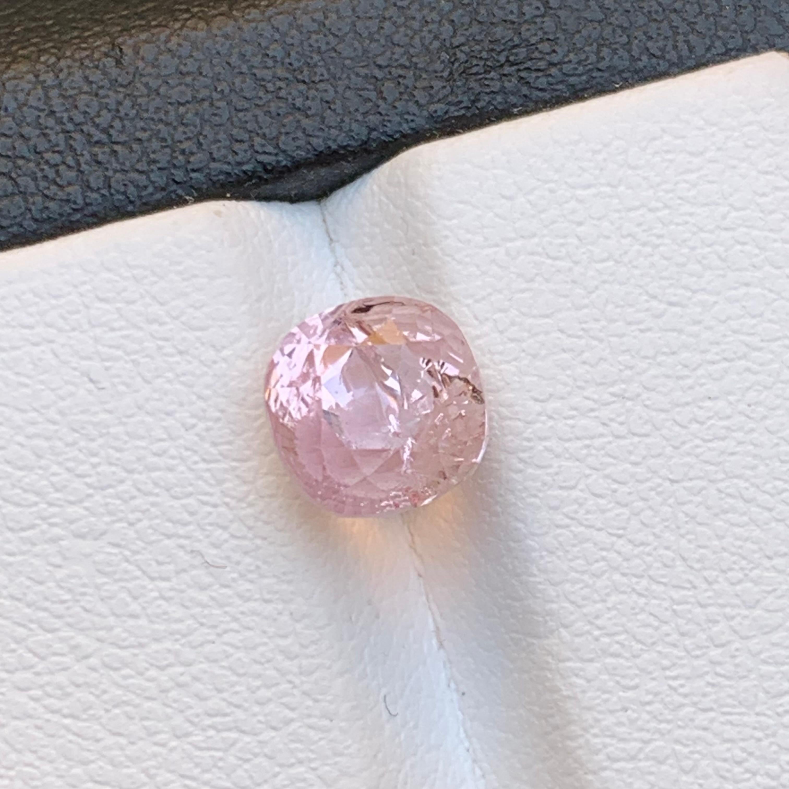 Rare Pink Natural Imperial Topaz Ring Loose Gemstone 3.25 Ct Cushion Cut-Jewelry In New Condition In Peshawar, PK