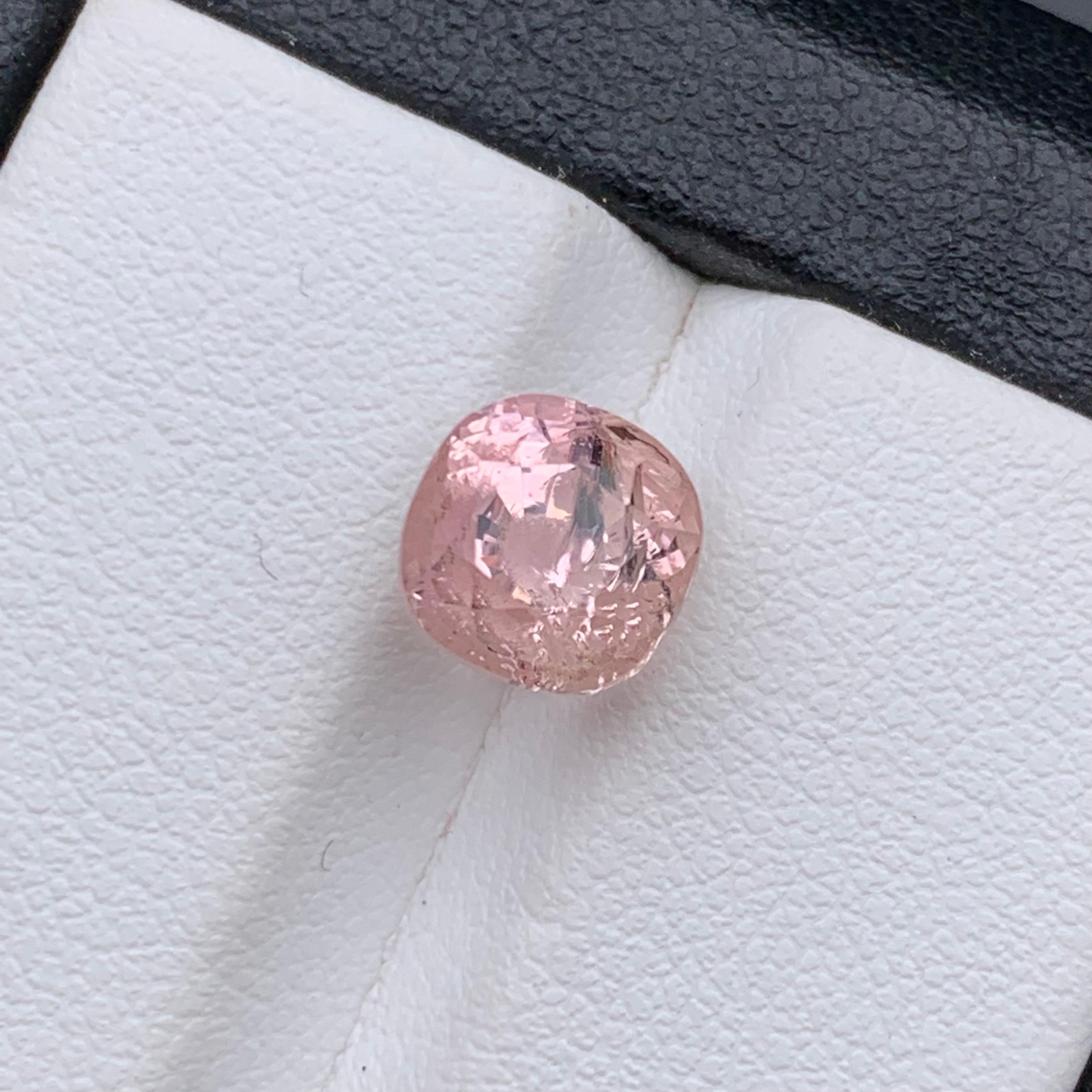 Women's or Men's Rare Pink Natural Imperial Topaz Ring Loose Gemstone 3.25 Ct Cushion Cut-Jewelry