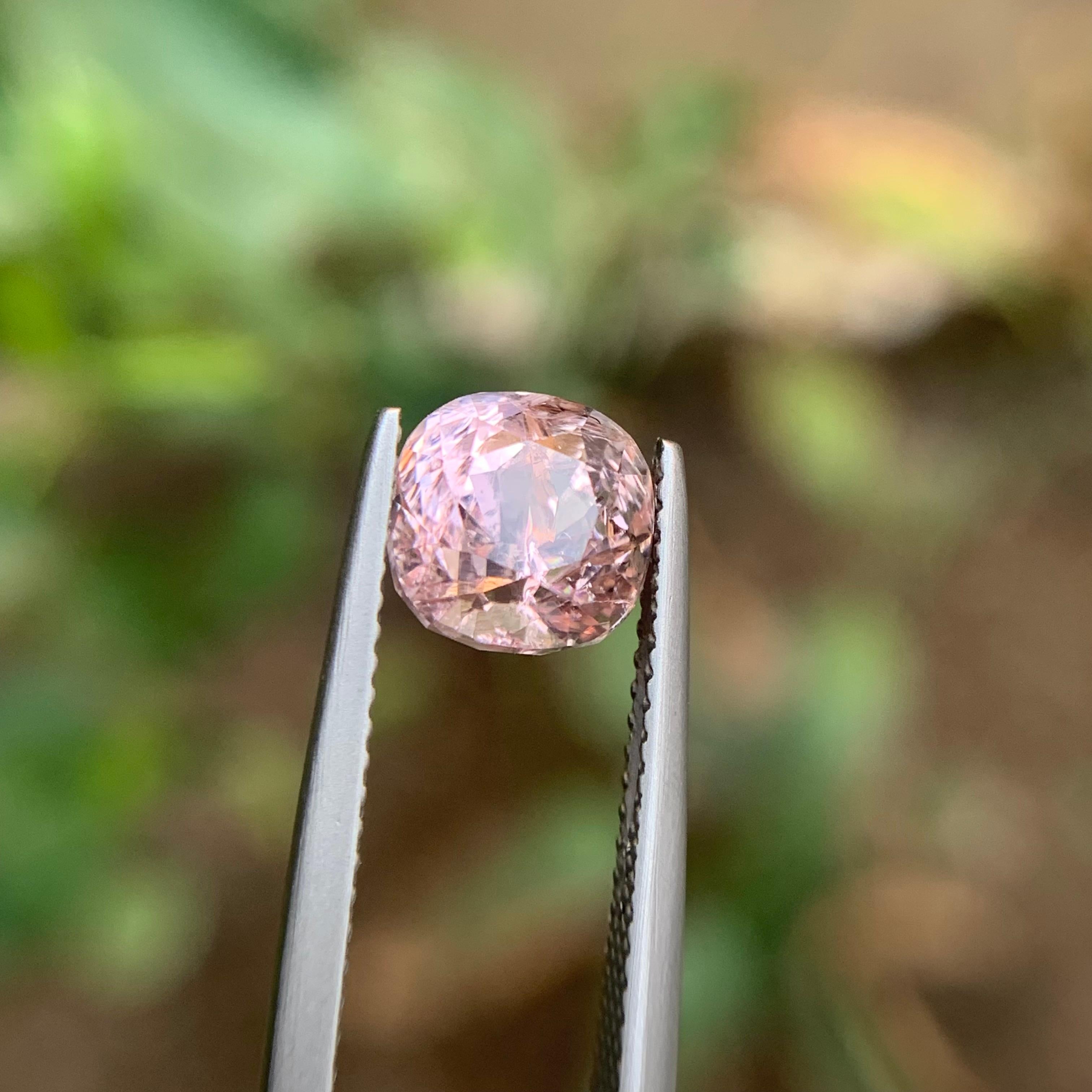 Rare Pink Natural Imperial Topaz Ring Loose Gemstone 3.25 Ct Cushion Cut-Jewelry 3