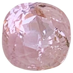 Rare bague de topaze impériale rose non sertie, pierre précieuse taille coussin de 3,25 carats