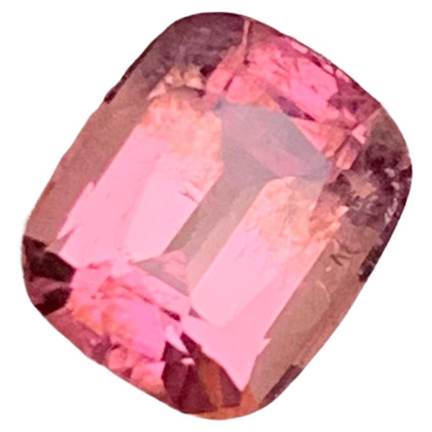 Rare Pink Natural Tourmaline Gemstone, 2.40 Ct Cushion Cut for Ring or Jewelry 