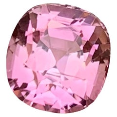 Rare Pink Natural Tourmaline Gemstone, 3.80 Ct Cushion Cut for Ring Jewelry