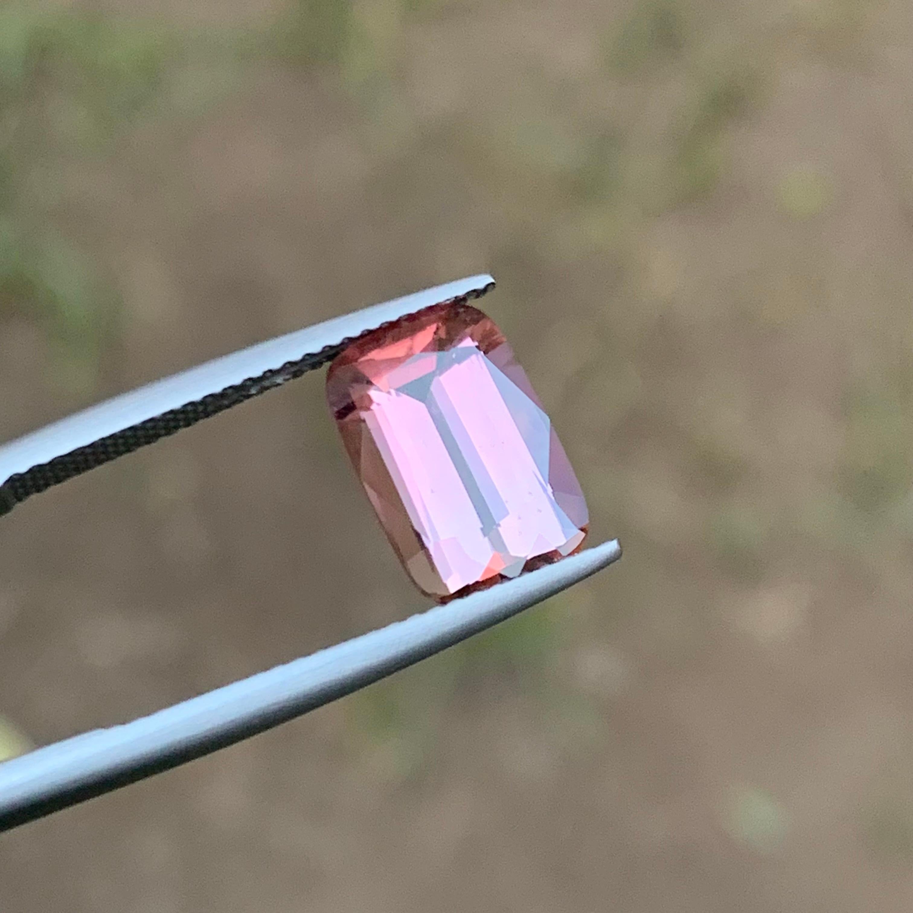 Rare Pink Natural Tourmaline Gemstone 4Ct Brilliant Cushion Cut for Ring/Pendant For Sale 6