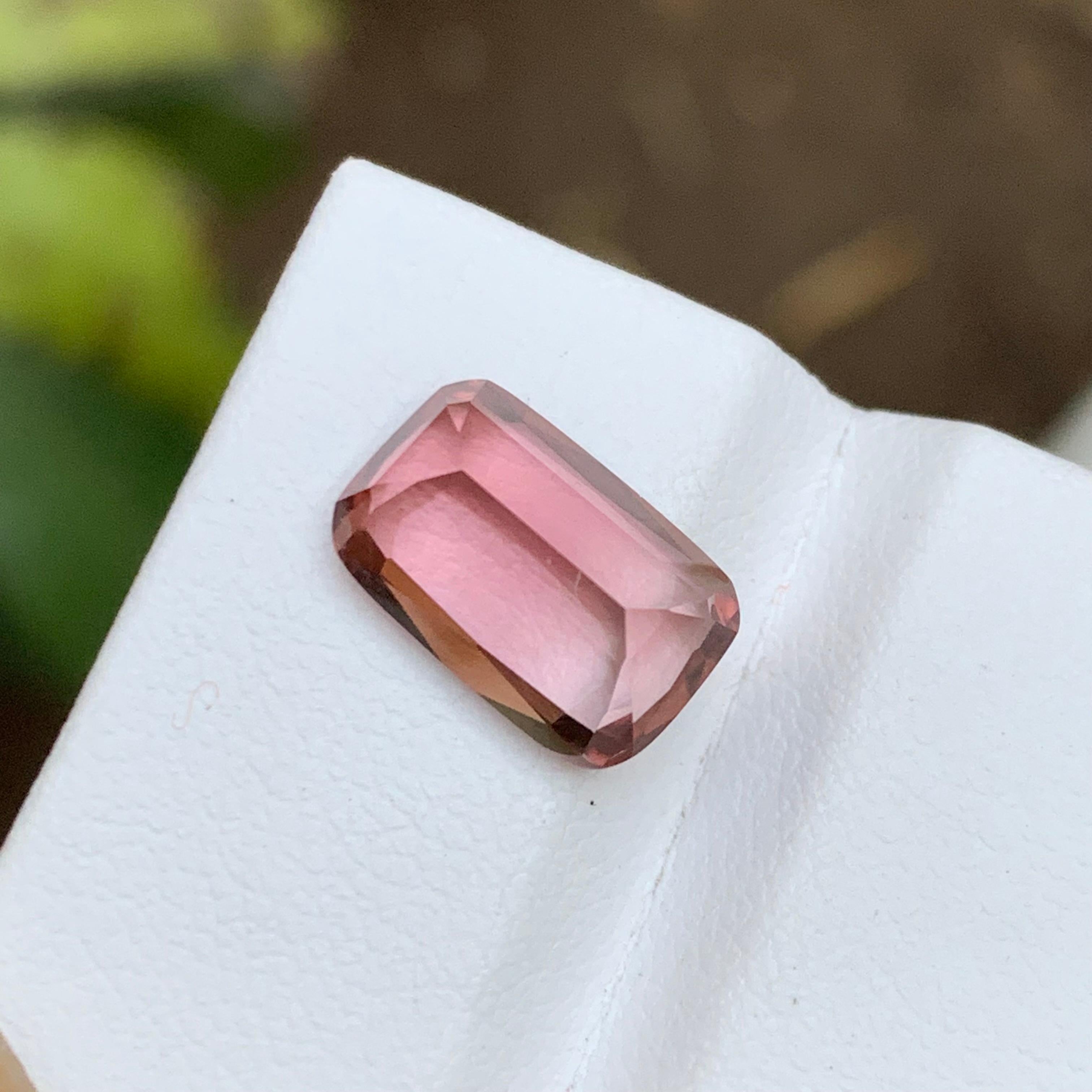 Rare Pink Natural Tourmaline Gemstone 4Ct Brilliant Cushion Cut for Ring/Pendant For Sale 2