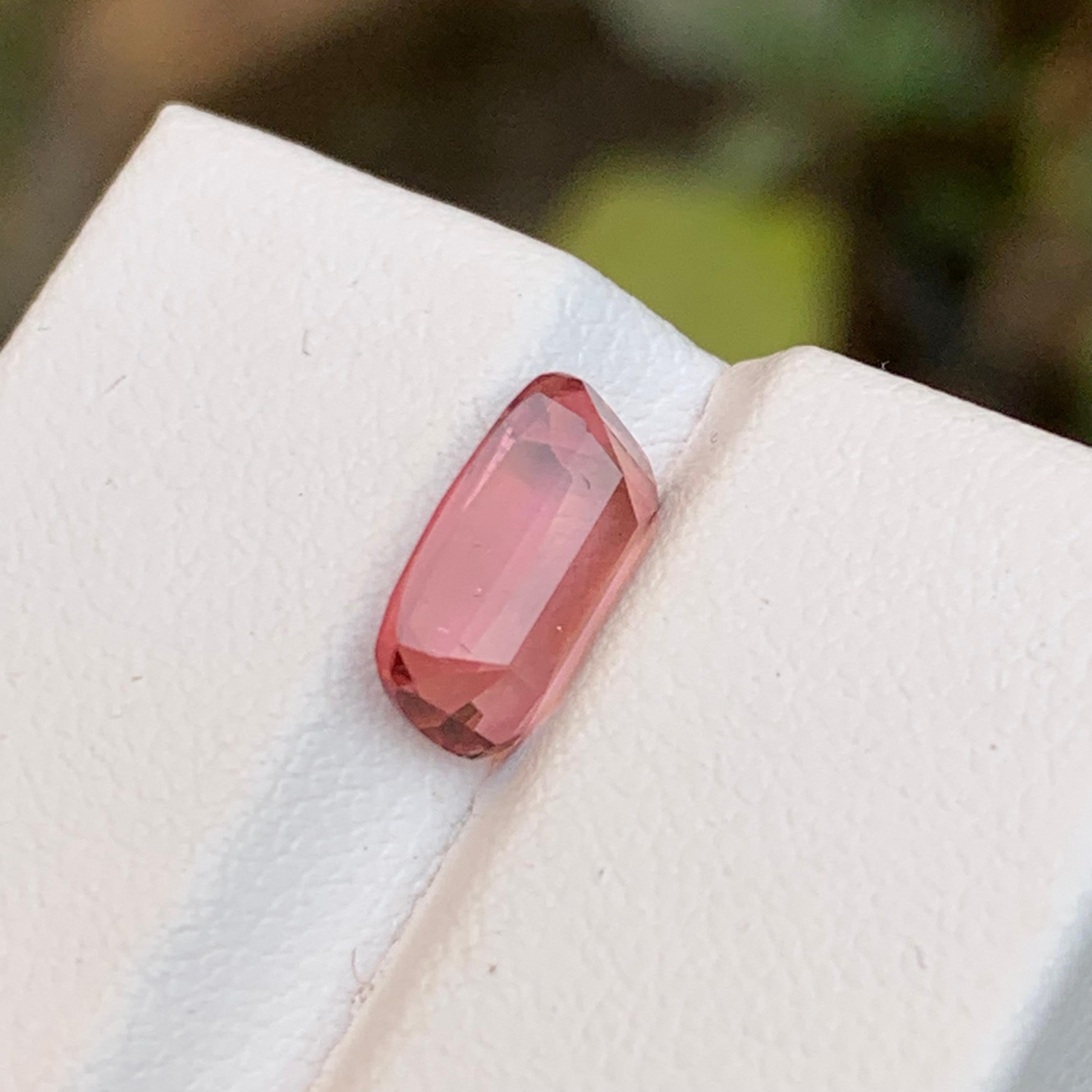 Rare Pink Natural Tourmaline Loose Gemstone, 2.30 Ct Cushion Cut Ideal for Ring For Sale 3