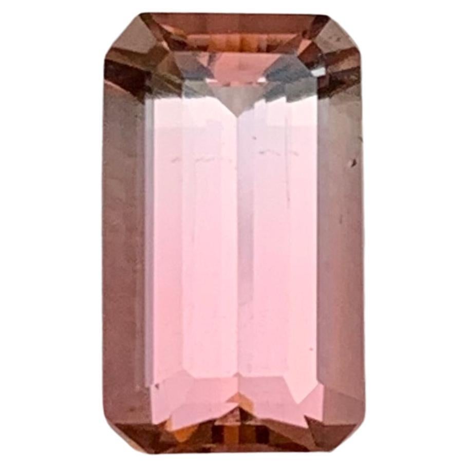 Tourmaline naturelle rose rare pierre précieuse non sertie de 2,45 carats taille émeraude pour bague/pendentif