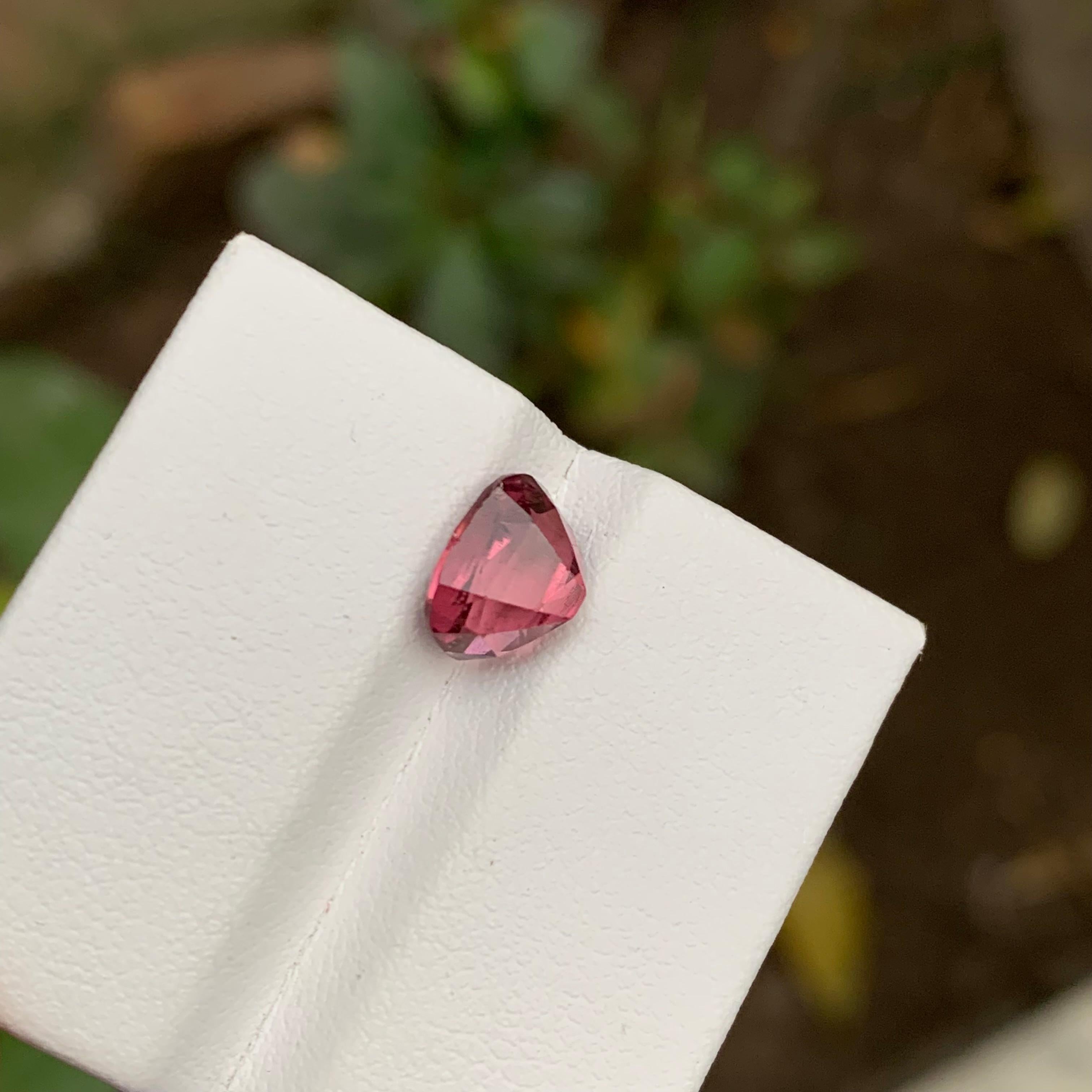 Women's or Men's Rare Pink Natural Tourmaline Loose Gemstone, 2.65 Carat Cushion Cut for Ring Afg For Sale