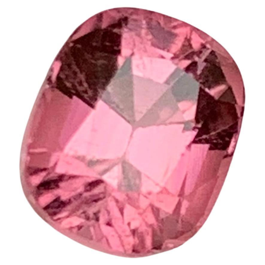 Rare Pink Natural Tourmaline Loose Gemstone, 2.65 Carat Cushion Cut for Ring Afg For Sale