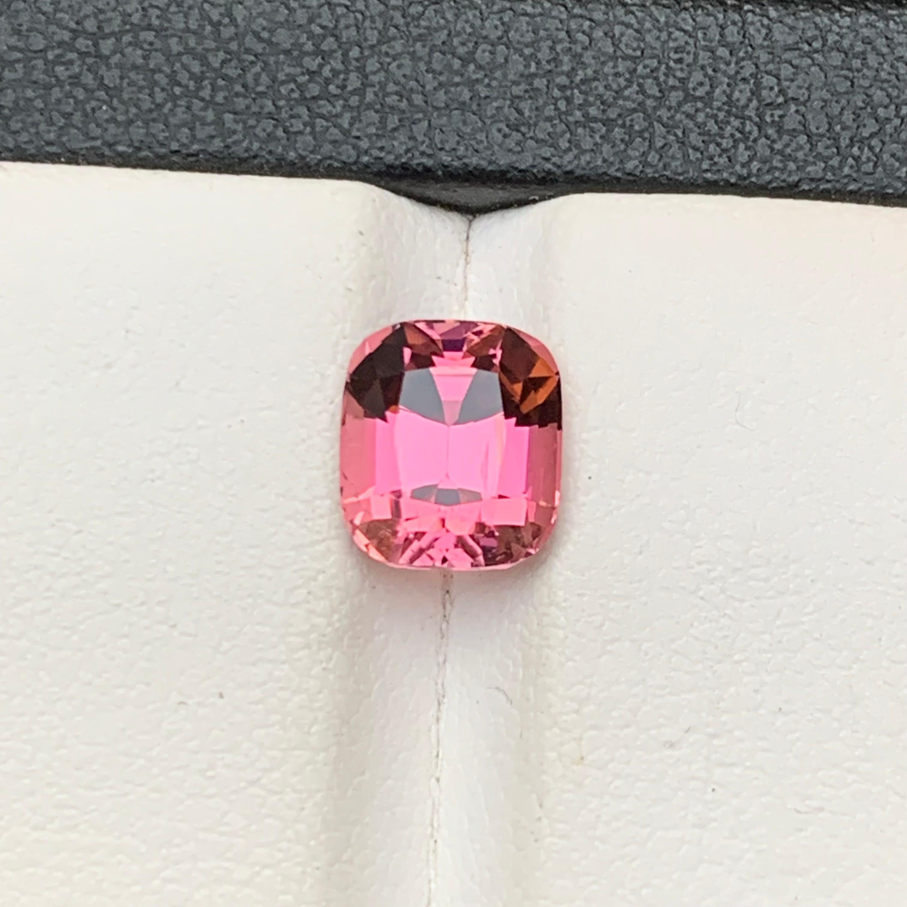 Contemporary Rare Pink Natural  Tourmaline Ring Loose Gemstone 2.70Ct Cushion Cut for Jewelry For Sale
