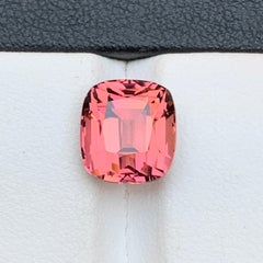 Raro Anillo de Turmalina Natural Rosa Gema Suelta 5.75 Ct Corte Cojín para Joyería