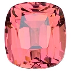 Raro Anillo de Turmalina Natural Rosa Gema Suelta 5.75 Ct Corte Cojín para Joyería