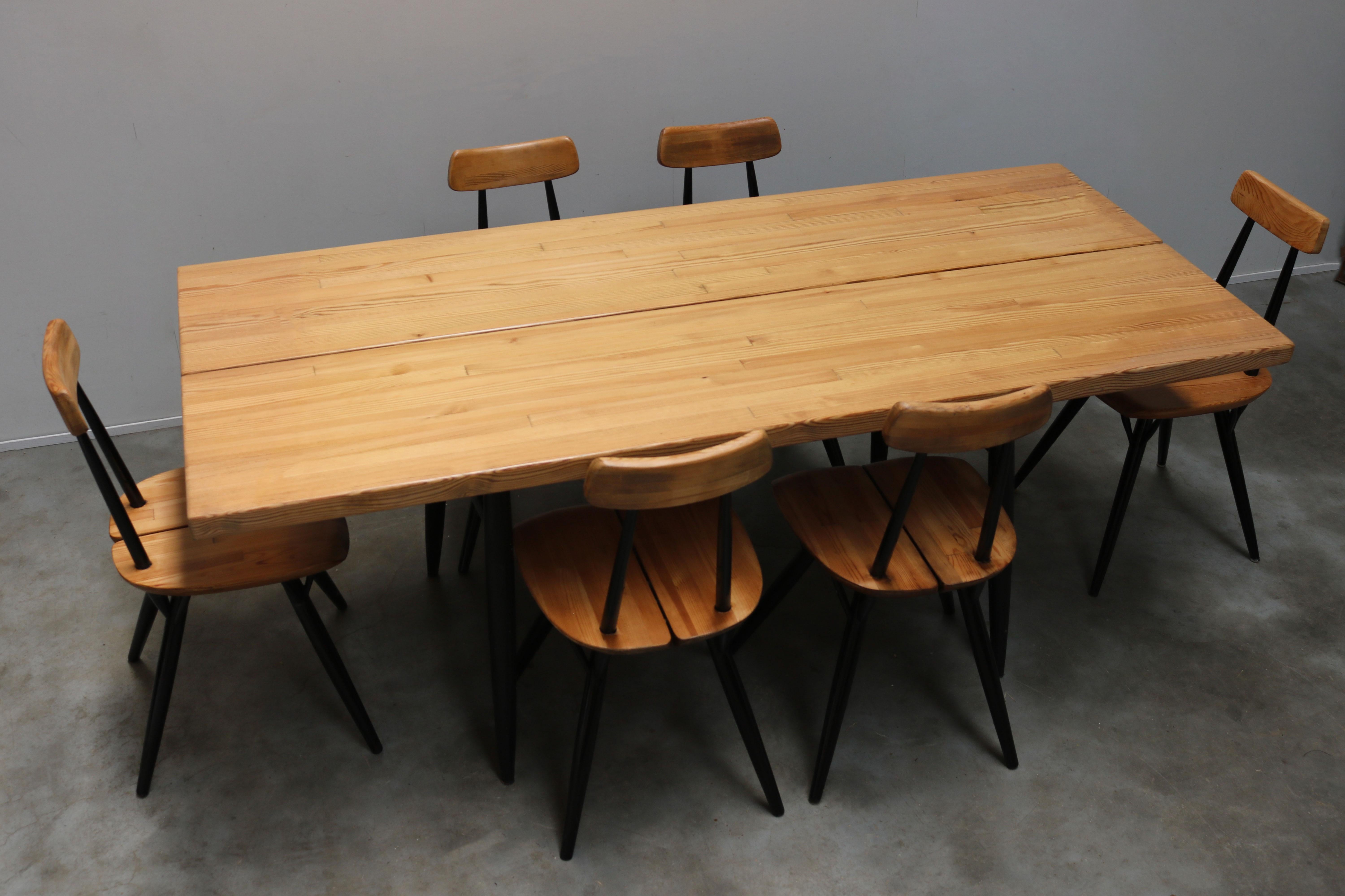 Raro set da pranzo di design ''Pirkka'' di Ilmari Tapiovaara per Laukaan Puu 1955 in vendita 5