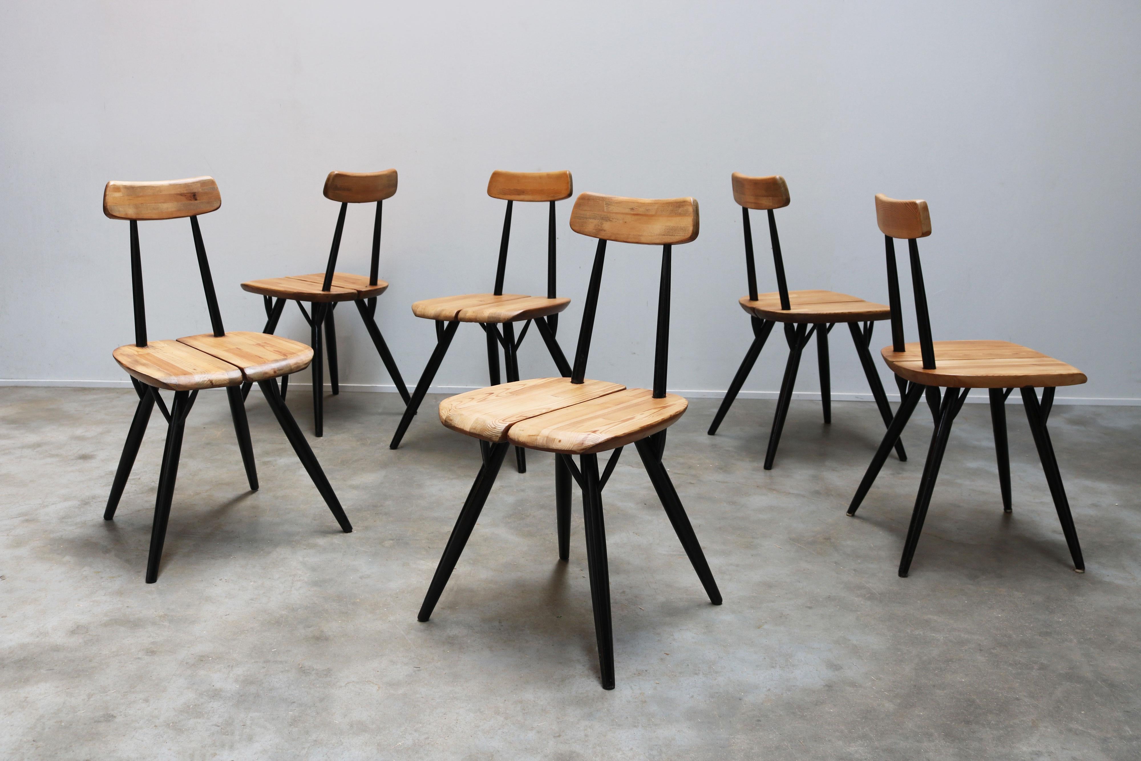 Metà XX secolo Raro set da pranzo di design ''Pirkka'' di Ilmari Tapiovaara per Laukaan Puu 1955 in vendita