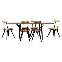 Rare ensemble de salle à manger au design Pirkka par Ilmari Tapiovaara pour Laukaan Puu 1955