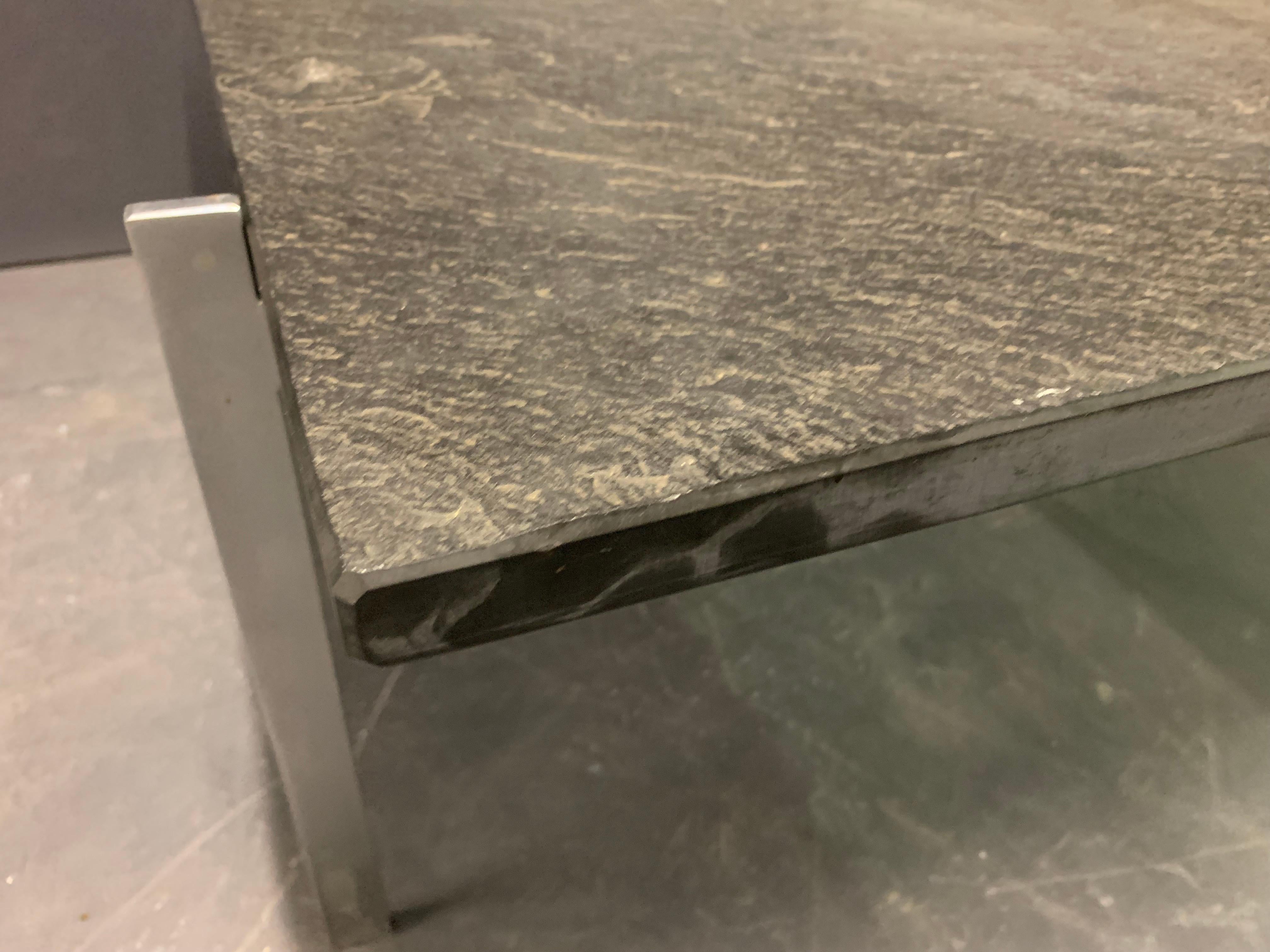 Rare PK61 Coffee Table Signed EKC with Amazing Slate Top For Sale 5