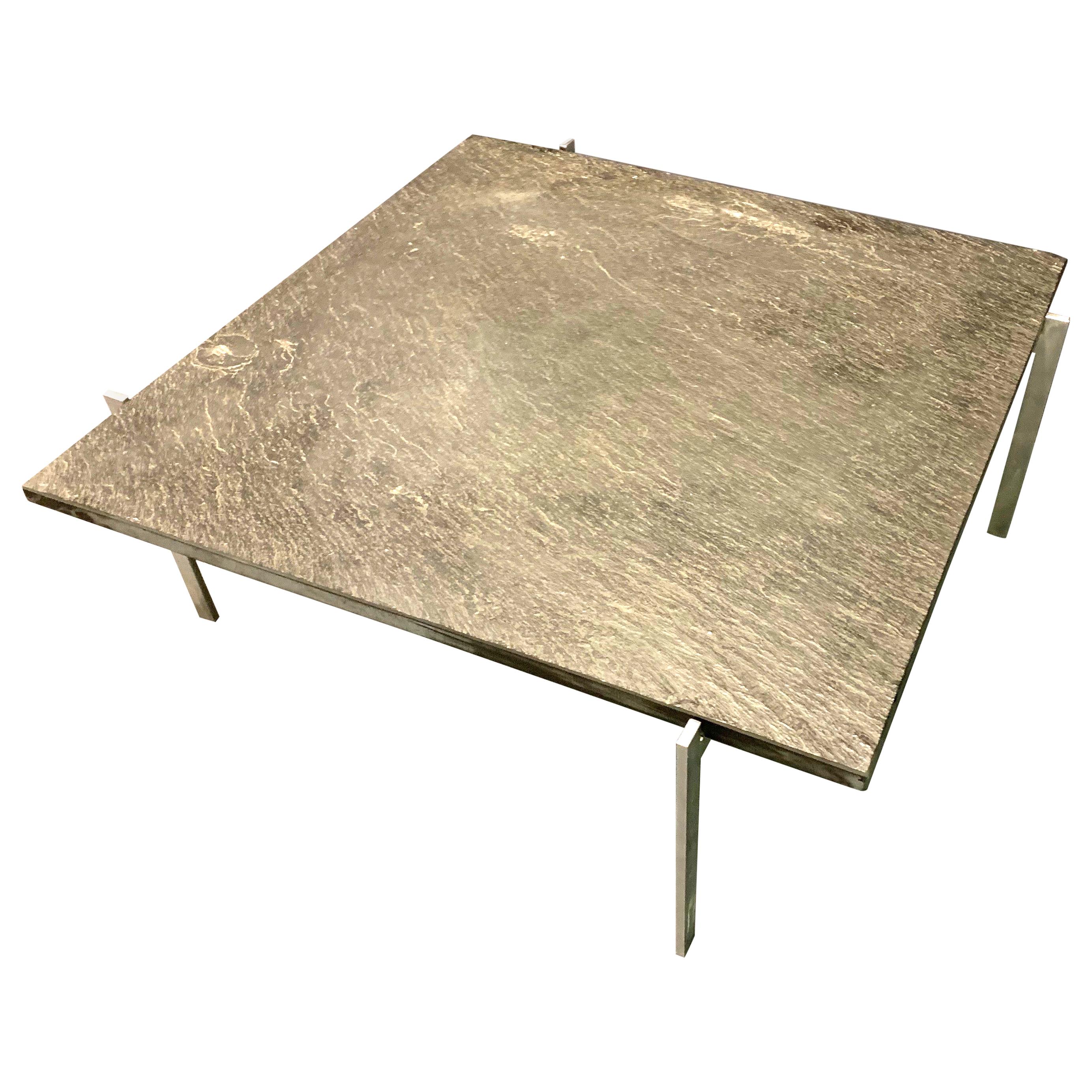 Rare table basse PK61 signée EKC avec un superbe plateau en ardoise en vente