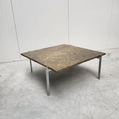 Rare PK61 Ocre Slate Coffee Table by Poul Kjaerholm E. Kold Christensen 1960s