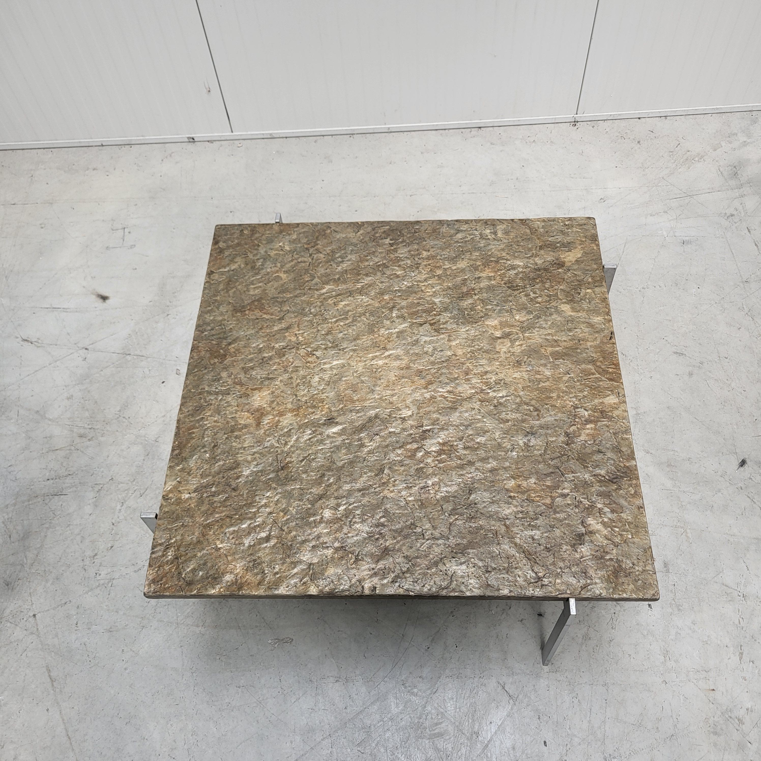 Rare PK61 Ocre Slate Coffee Table by Poul Kjaerholm E. Kold Christensen 1960s For Sale 2