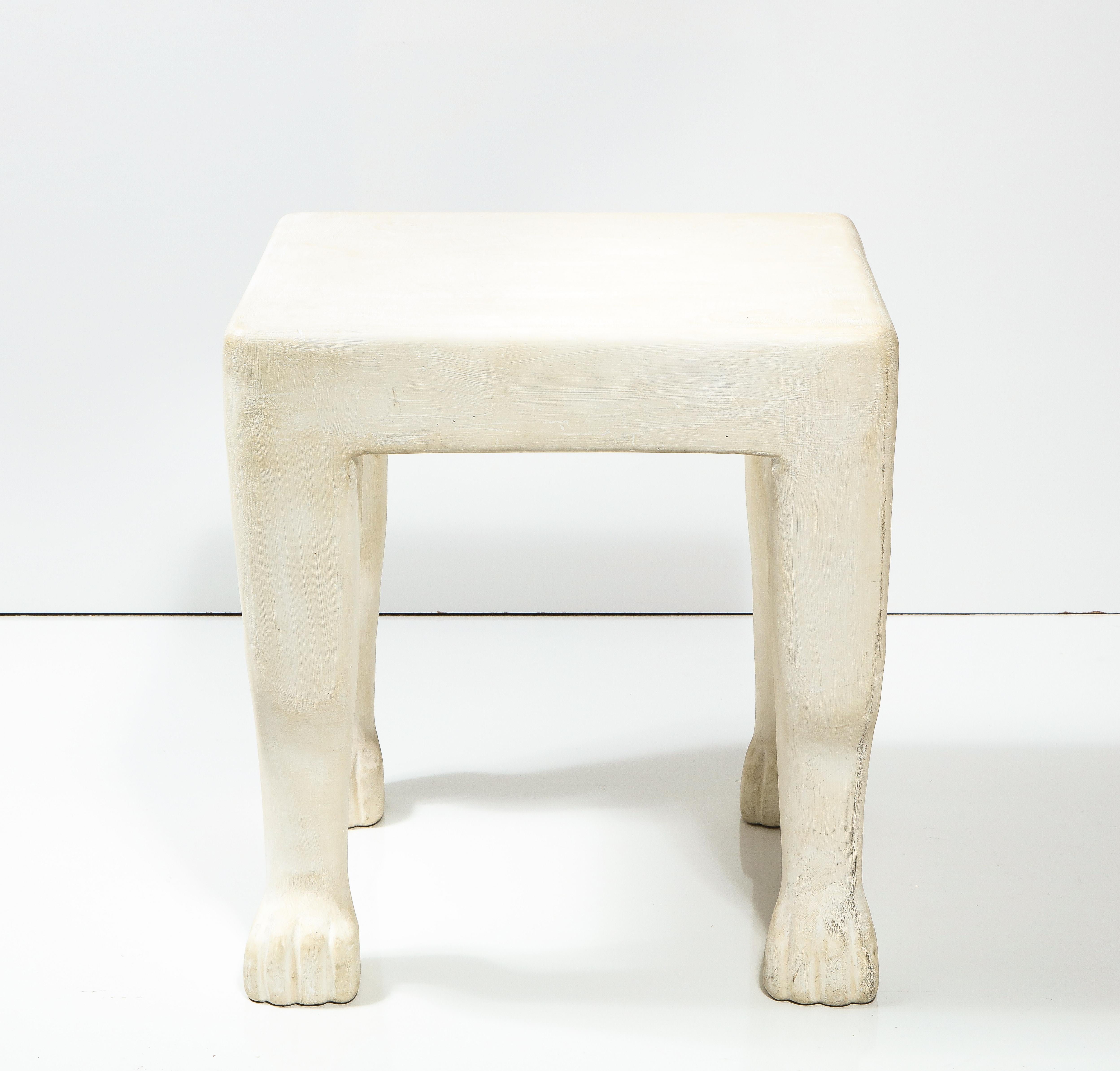 Plaster Etruscan Table by John Dickinson, United States, c. 1975. 

This rare and important example of 1970s American design has been well-preserved and exhibits the handcrafted texture of Dickinson's plaster work as well as the iconic, signature