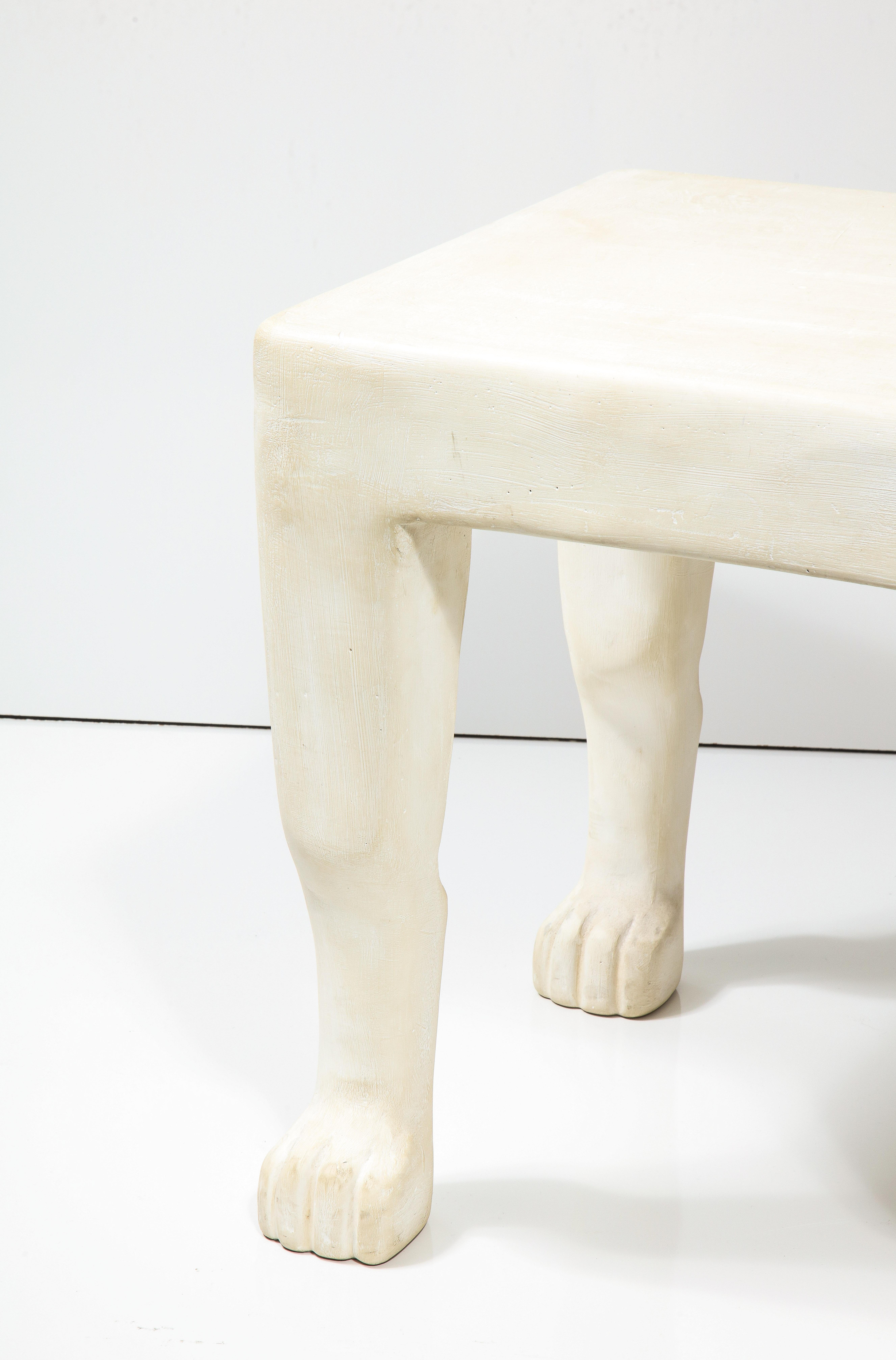American Rare Plaster Etruscan Table by John Dickinson, United States, c. 1975