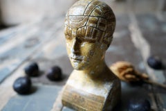 Rare Plaster Phrenology Bust Prepared by A.L. Vago, London, circa 1870-1885