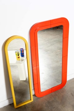 Rare Plastic Curved-Frame Mirror by Anna Castelli Ferrieri