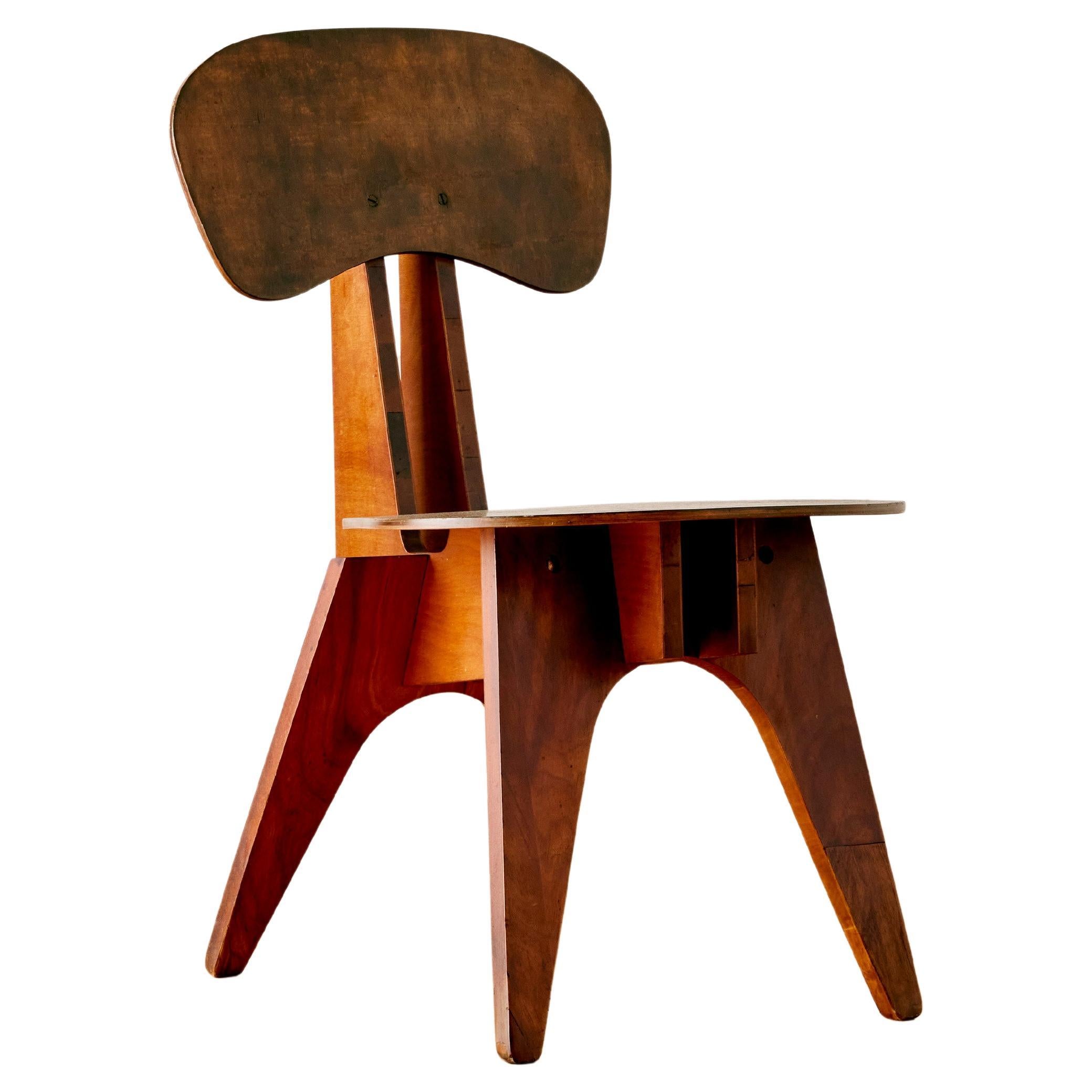 Rare Plywood Prototype Chair C.1960's