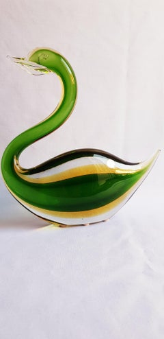 Rare Poli for Seguso Vetri d'Arte Somerso Swan