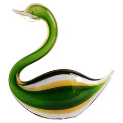 Rare Poli for Seguso Vetri d'Arte Somerso Swan