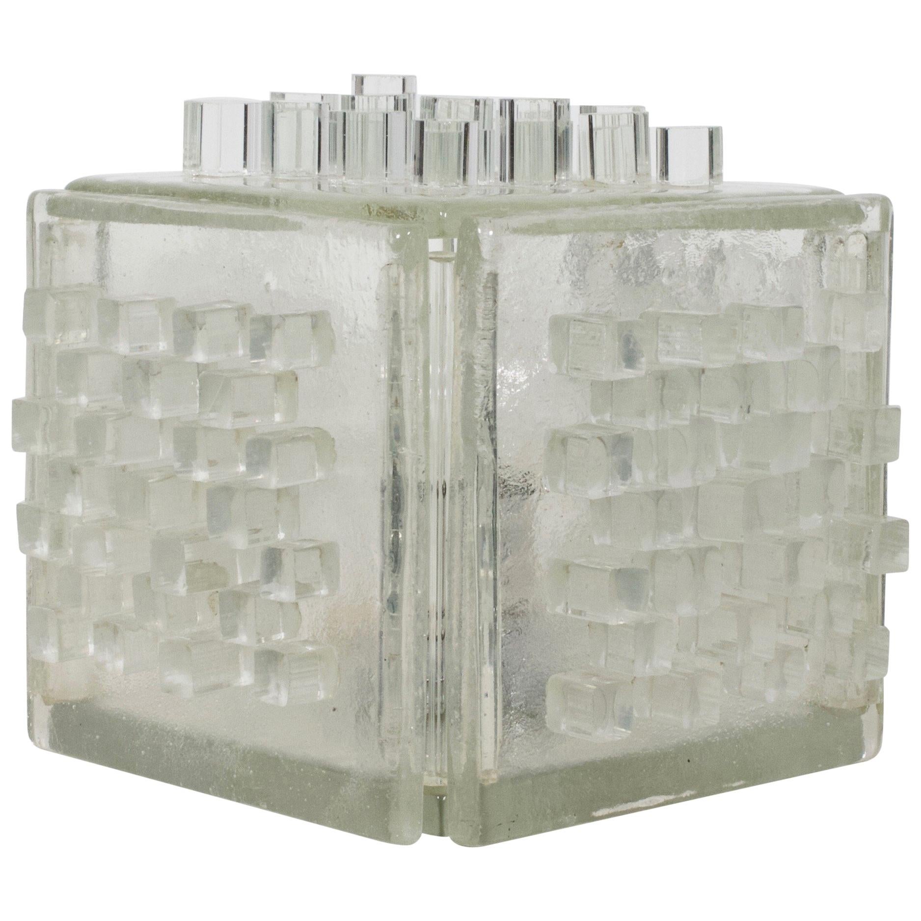 Rare Poliarte ‘Apis’ Table Lamp Made of Raw Crystal, 1960s For Sale