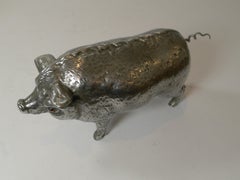 Rare Polished Pig / Hog Mechanical Bell c.1890