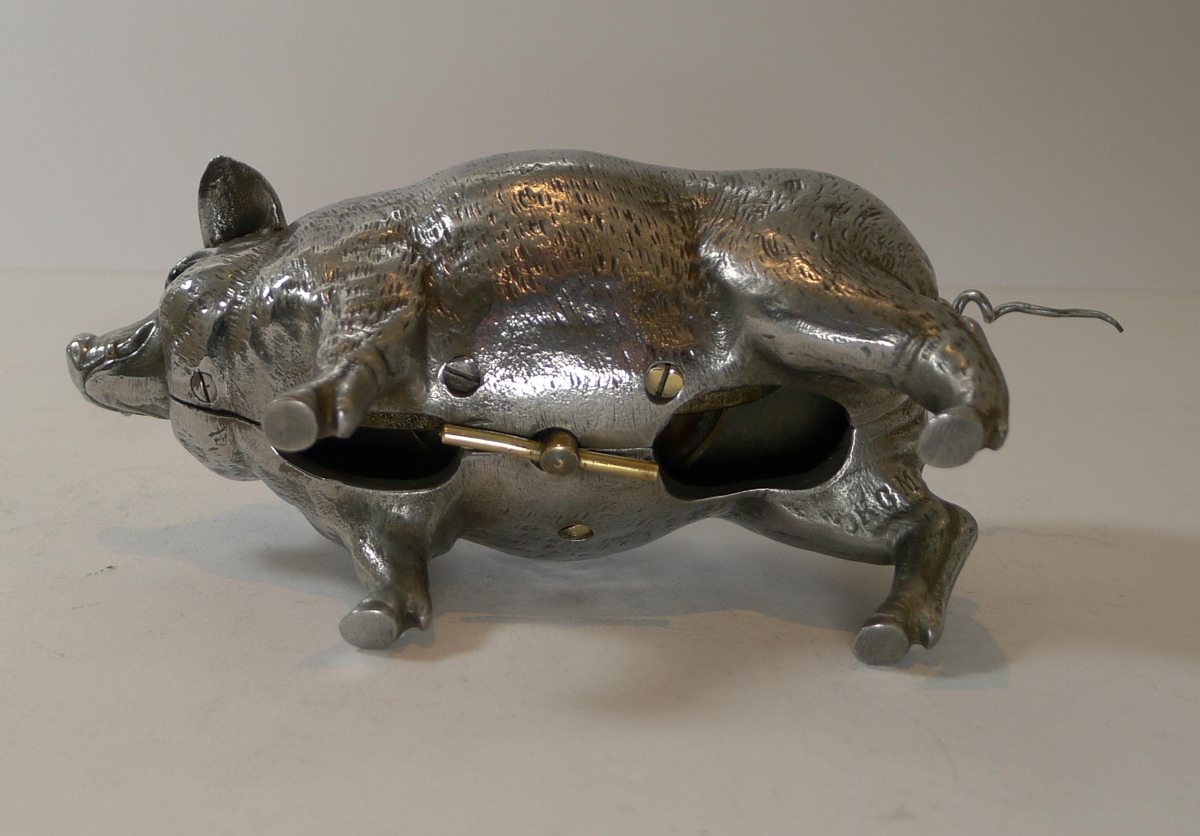 Late 19th Century Rare Polished Pig / Hog Mechanical Bell c.1890