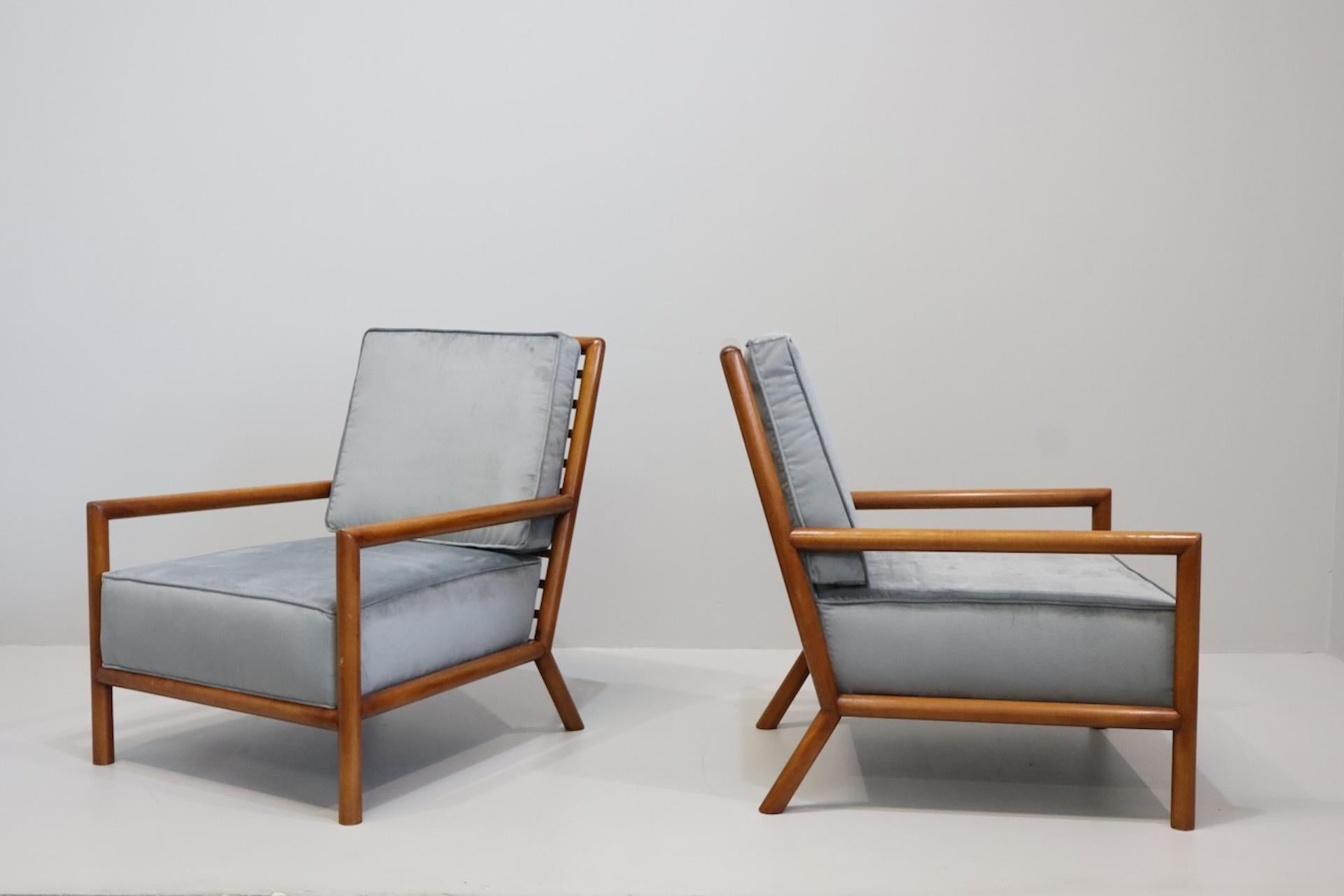 Fauteuils rares de T.H. Robsjohn-Gibbings pour Widdicomb Excellent état - En vente à Rovereta, Repubblica di San Marino