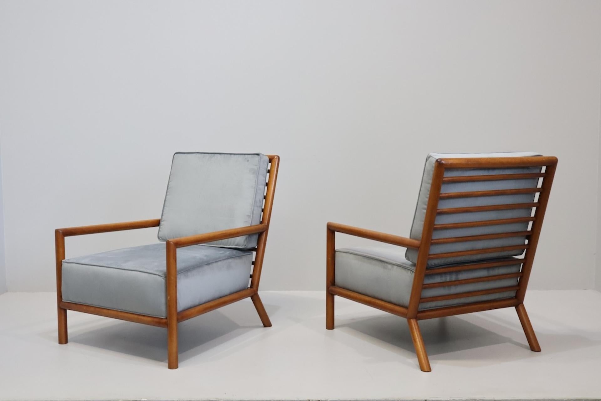 Tissu Fauteuils rares de T.H. Robsjohn-Gibbings pour Widdicomb en vente