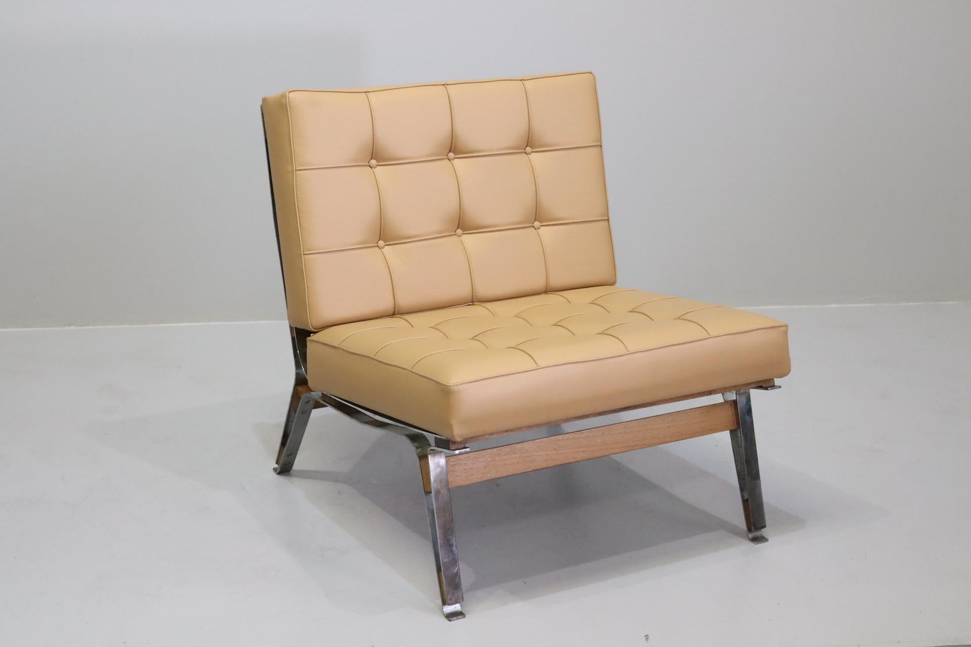 Rare Poltrone in pelle Disegnate da Ico Parisi '856' Per Cassina, 1957 For Sale 3