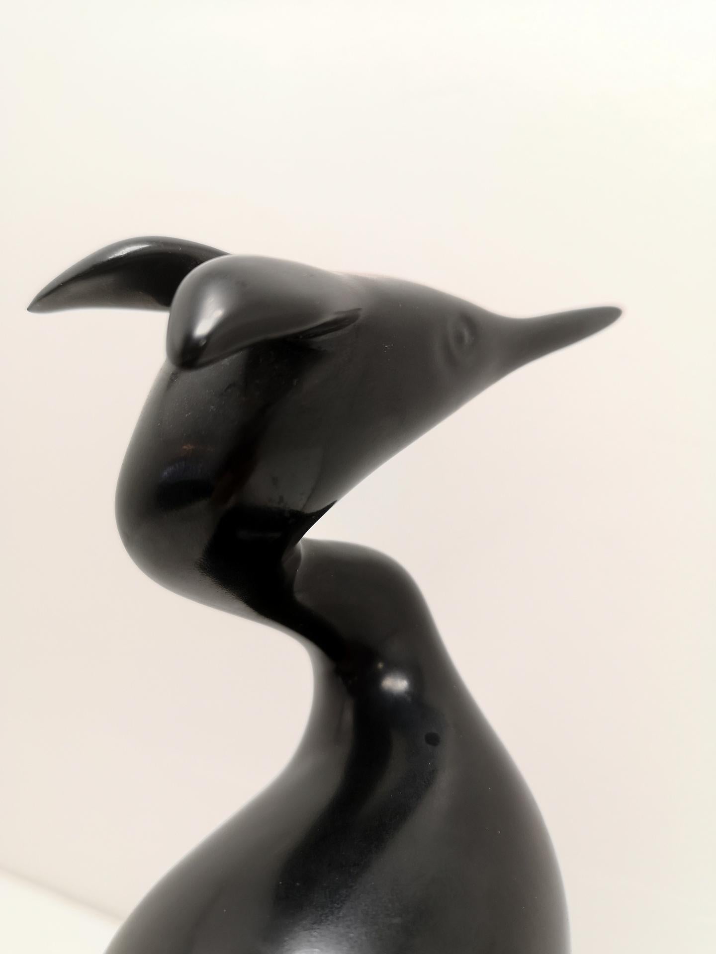 Rare Porcelain Crane or Egret, by Jaroslav Jezek for Royal Dux, 1960s 2