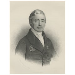 Seltenes Porträt einer bedeutenden niederländischen oder belgischen Figur von Degobert, um 1850