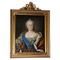 Seltenes Porträt von Elisabeth Petrowna von Russland (1709-1762) aus dem 18.