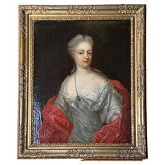 Rare Portrait of Maria Theresa of Austria, Queen Consort of France, 17th Century