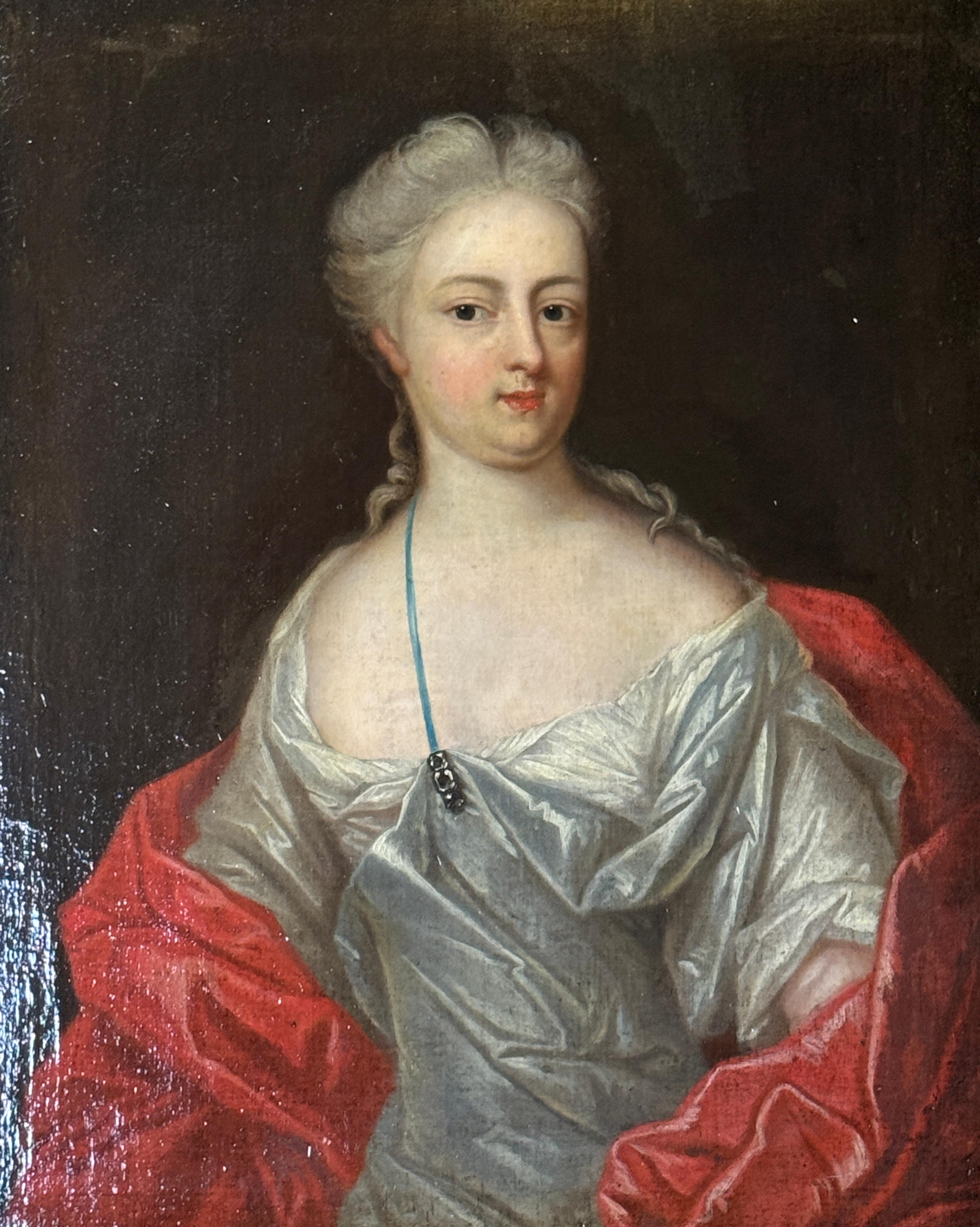 Seltenes Porträt von Maria Theresia von Österreich, Königingemahlin von Frankreich, 17. Jahrhundert (Barock) im Angebot