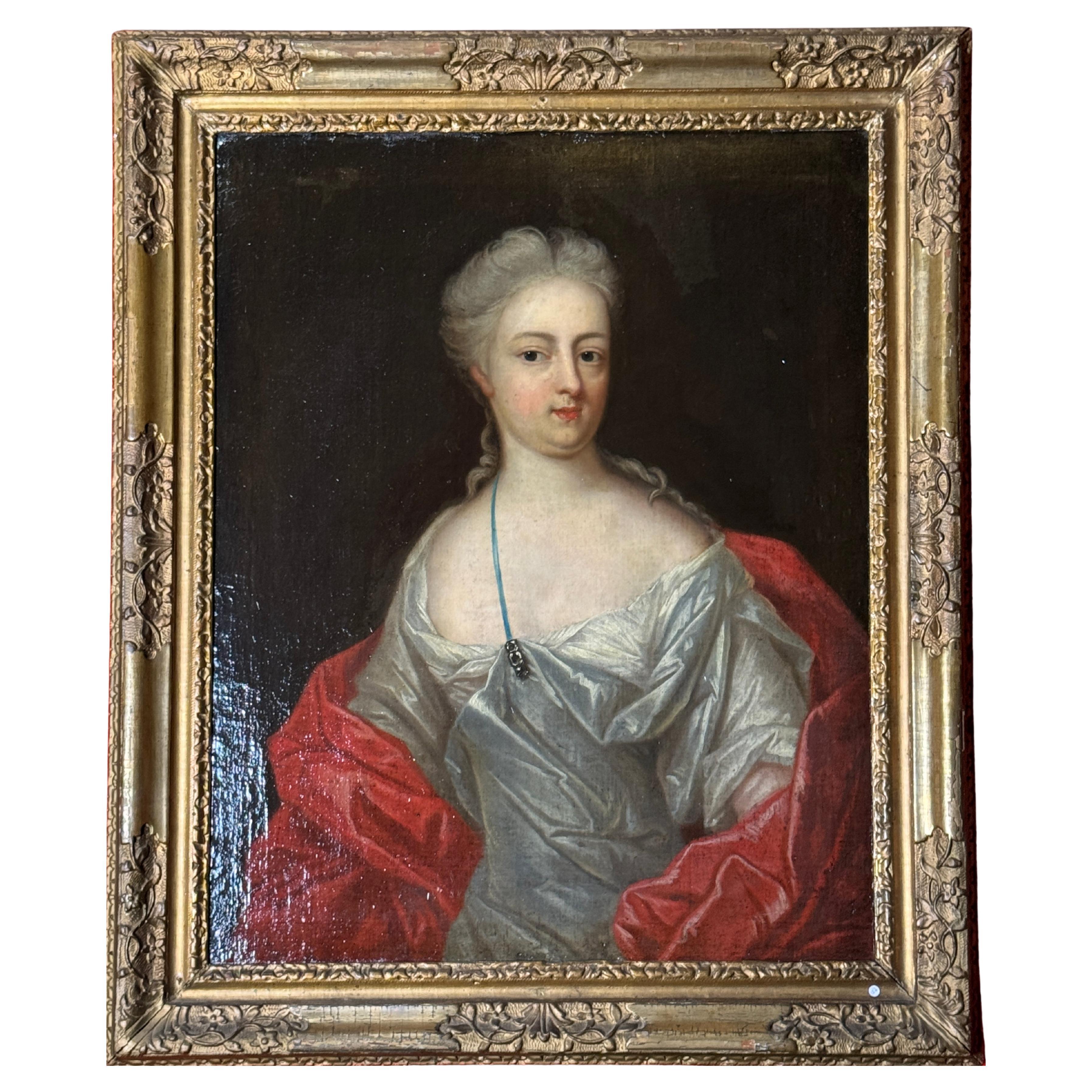 Rare portrait de Marie-Thérèse d'Autriche, reine consort de France, 17e siècle