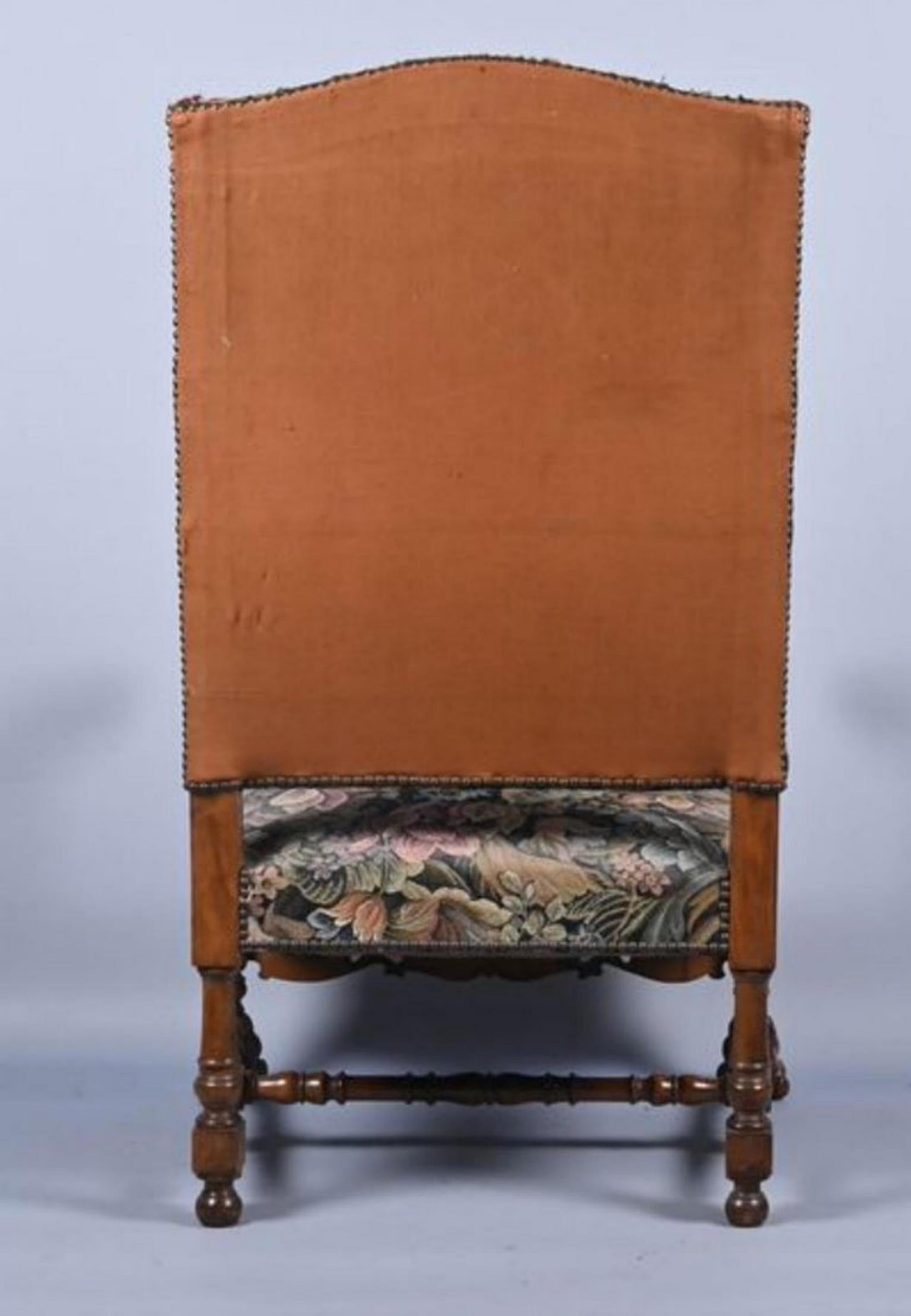Baroque Rare Portuguese Chair 18th Century Rosewood with VIDEO For Sale