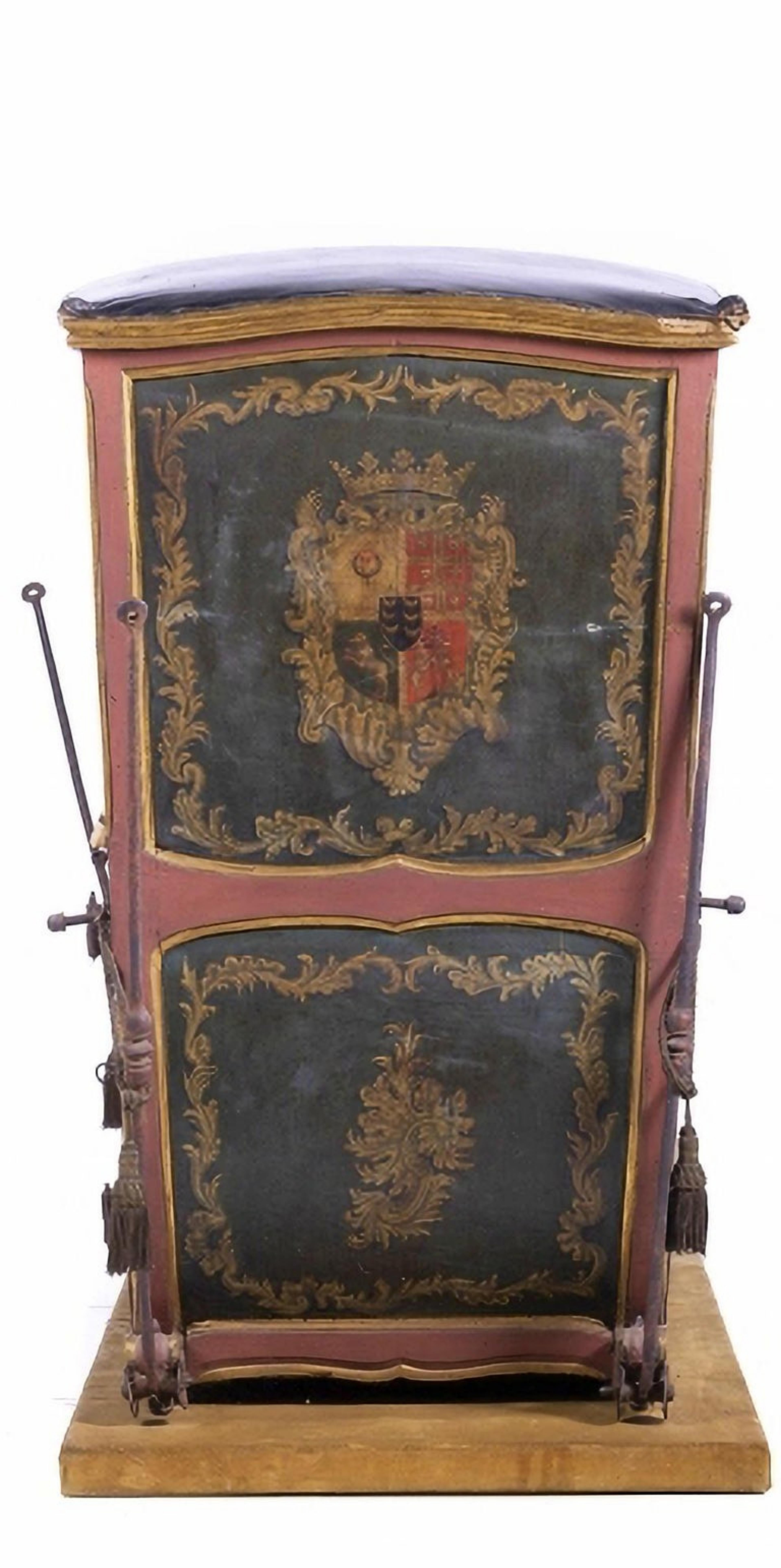 Baroque Rare chaise de Sedan portugaise du 18ème siècle en vente