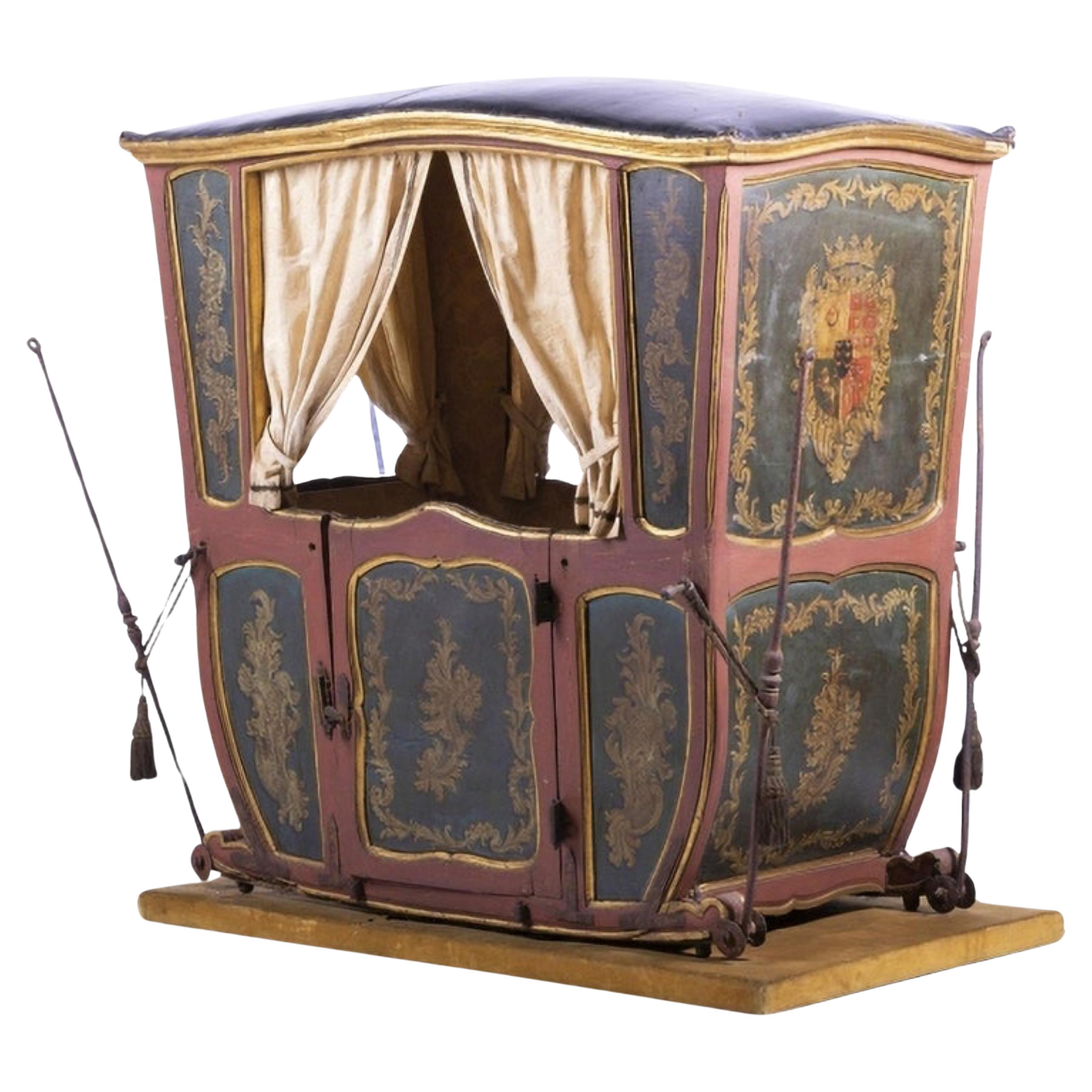 Rare chaise de Sedan portugaise du 18ème siècle en vente