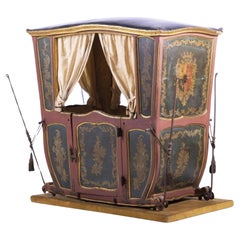 Rare chaise de Sedan portugaise du 18ème siècle