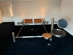 Postmodernist Bed with Nightstands and Dressing Table, Bernard Govin, 1970s