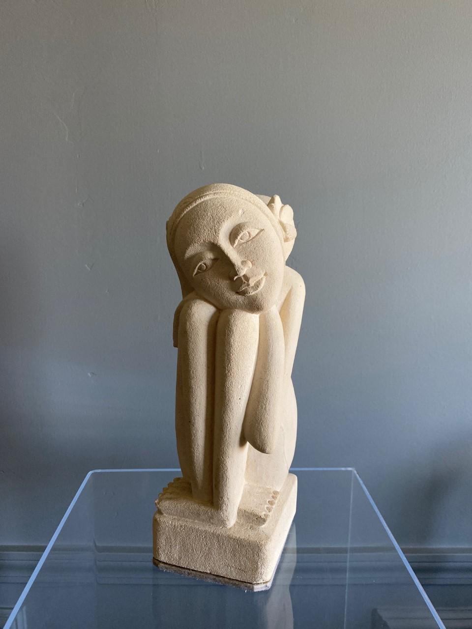 Late 20th Century Rare Post Modern Female Plaster Sculpture